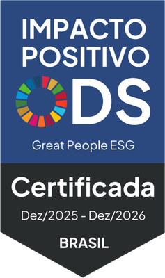 Selo Impacto Positivo ODS - Great People ESG - Certificada de dezembro de 2025 a dezembro de 2026 - Brasil